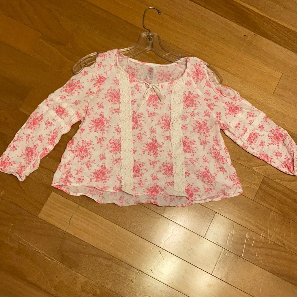 Justice girls 10 cold-shoulder blouse